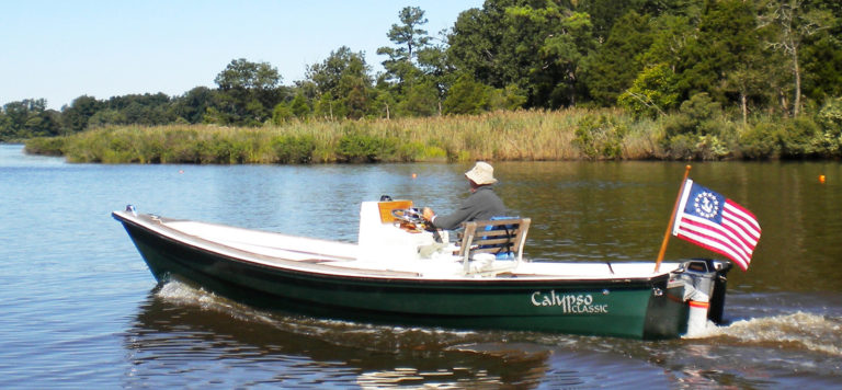 Todd Sims Calypso launch, Torqeedo powered.