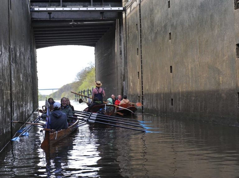 In a lock.