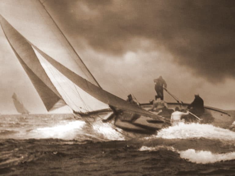 Yacht Clio with W Fife II at the helm 768x576