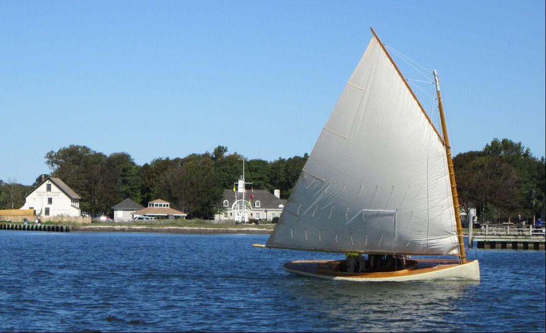 Catboat at sail