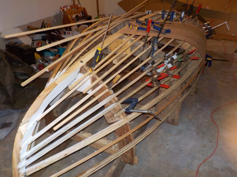 DSCN5136 9.5 foot Chapelle dinghy II aka MYSTERY RANCH Ashcroft cold molded construction 768x576